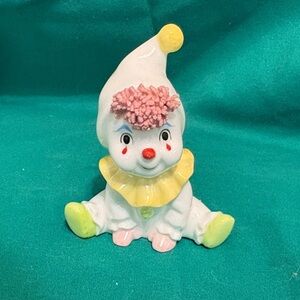 VINTAGE ENESCO CLOWN FIGURINE 1983 BONE CHINA